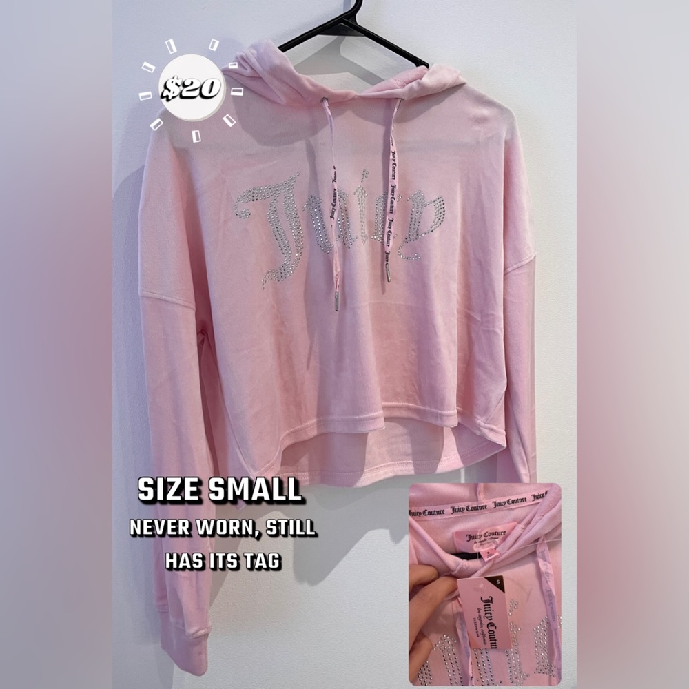 size small juicy couture velvet cropped sweatshirt